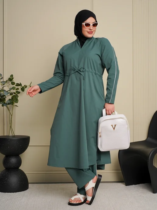 Roza Hijab Буркини купальник мусульманский, зеленый, фото 2