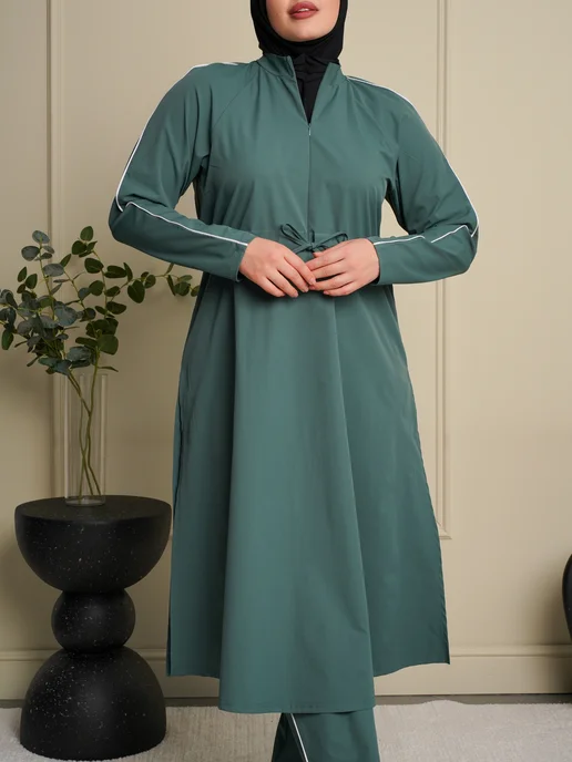 Roza Hijab Буркини купальник мусульманский, зеленый, фото 5