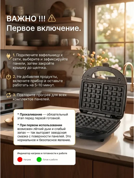 FutureTech Мультипекарь вафельница электрическая с насадками 12 в 1, черный, фото 5