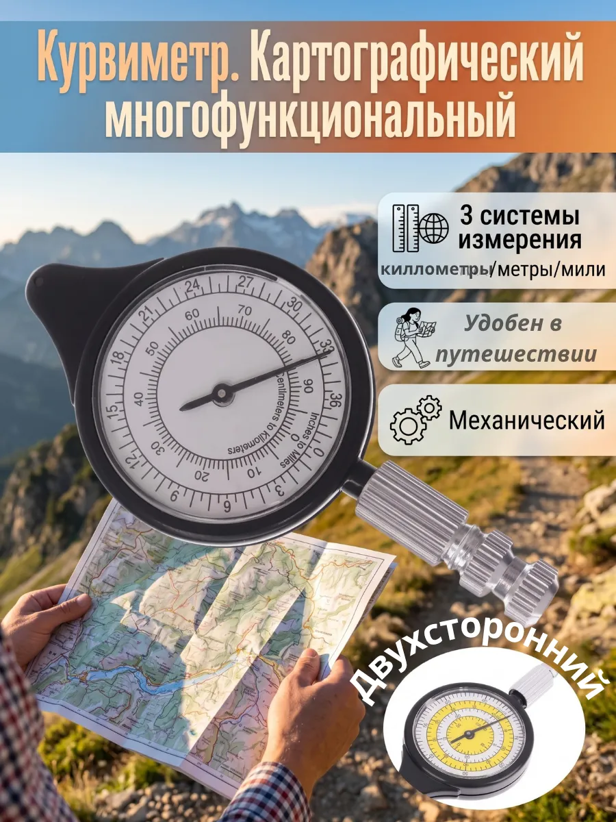 Курвиметр картографический, дорожный военный