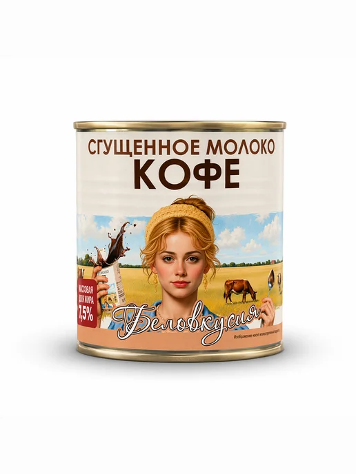 Беловкусия Молоко сгущенное с КОФЕ 7,5% ГОСТ 370 г, 370 г, фото 3