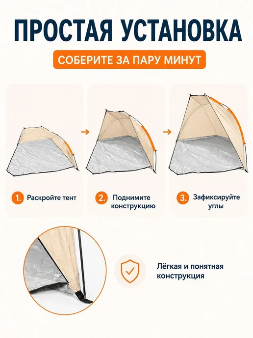 Пляжный тент, вариант, фото 3