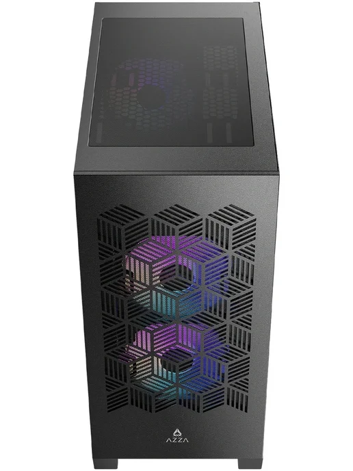 Azza Корпус для ПК AEROHEX черный без БП ATX 6x120mm 2x140mm 1xUS…, черный, фото 3