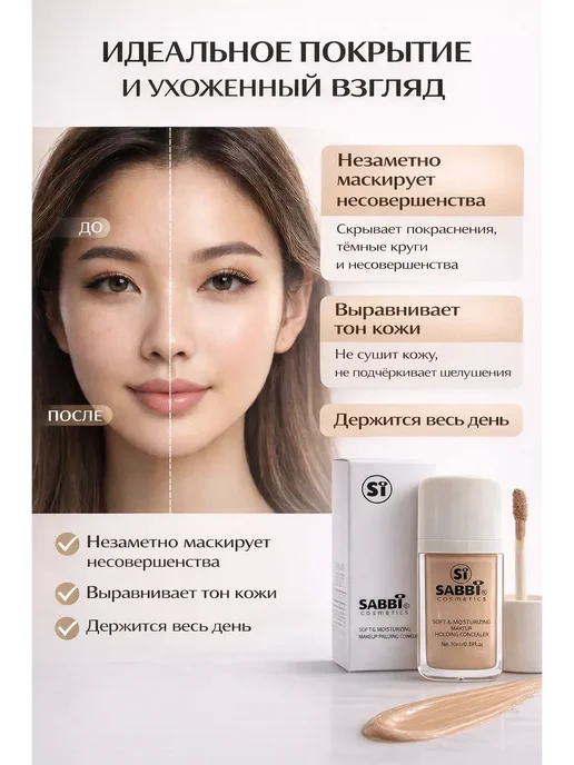 Дамико Консилер, бежевый, фото 2