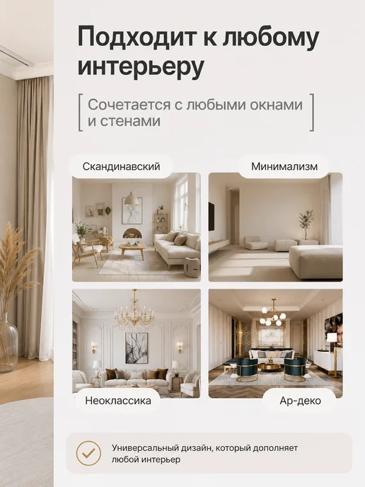 Арт-декор Карниз 200 см двухрядный потолочный алюминиевый, черный, фото 6
