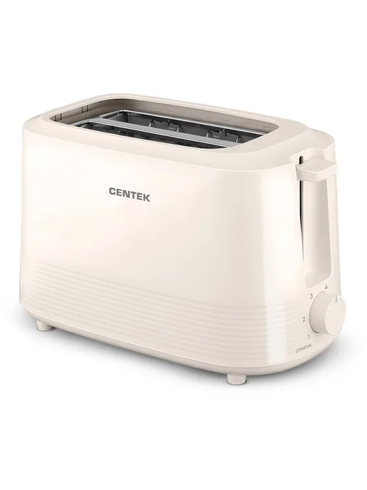 Centek Тостер для хлеба с поддоном для крошек CT-1433 Black, желтый, фото 2