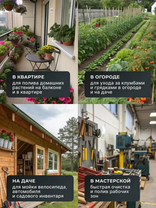 Шланг для полива с распылителем, вариант, фото 2