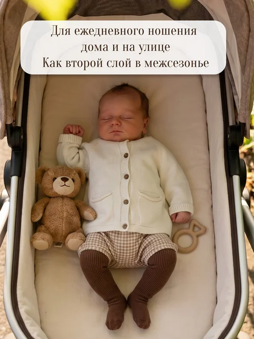 Кардиган для новорожденных вязаный, белый, фото 7