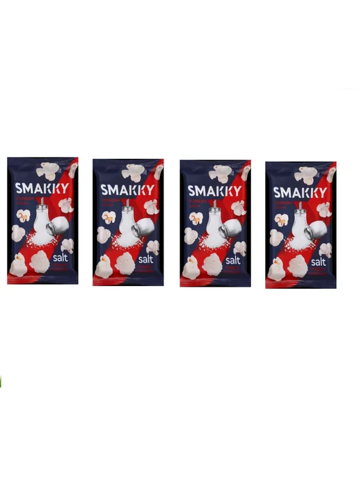 SMAKKY Попкорн для приготовления в свч сладко-соленый 90 г, 4 уп, 90 г