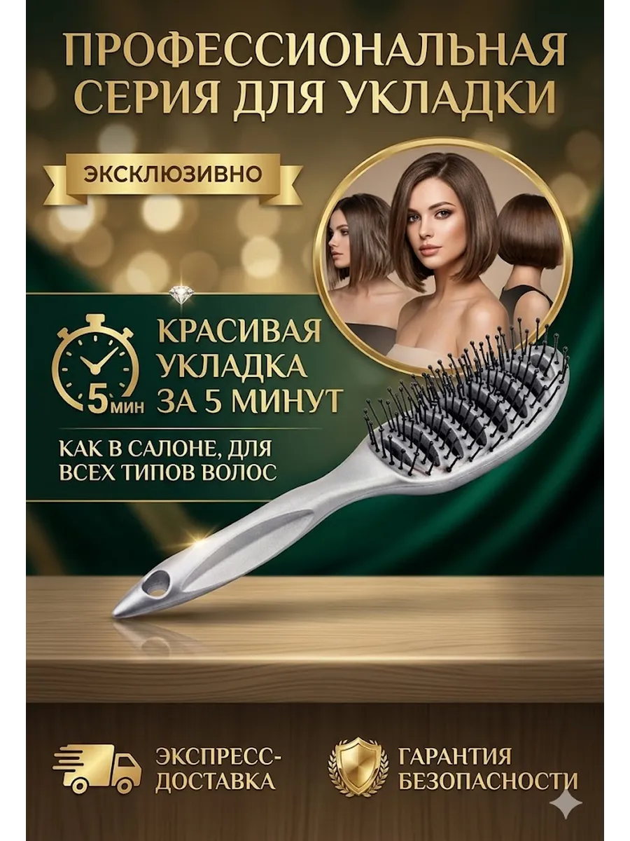 Расческа для волос массажная продувная