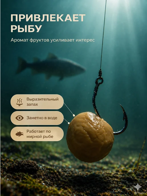 Family Joys Home Протеиновое тесто для рыбалки №1, 100 г, Фруктовый микс, 100 г, фото 3