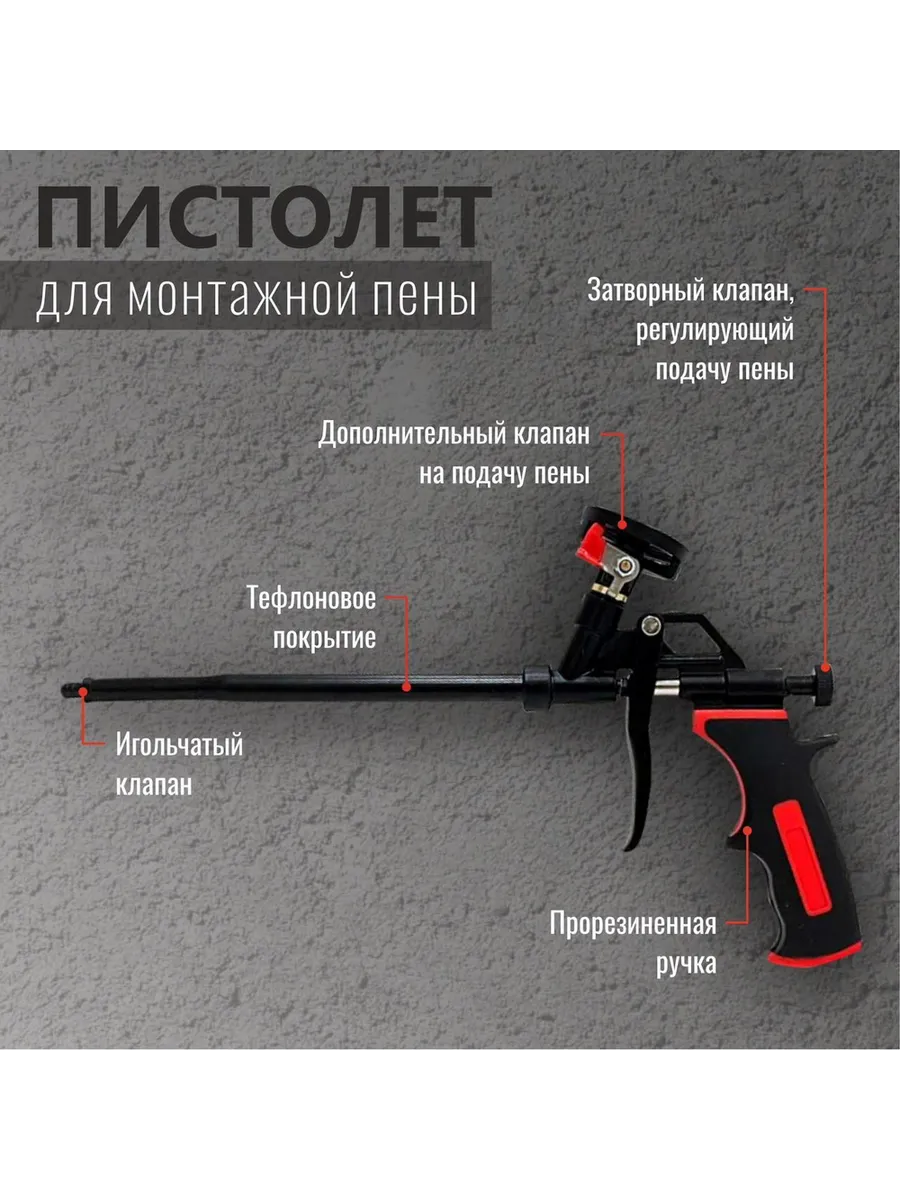 Пистолет для монтажной пены многоразовый