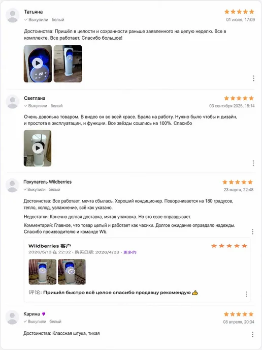 Подача нагревательного и охлаждающего воздуха, белый, фото 3
