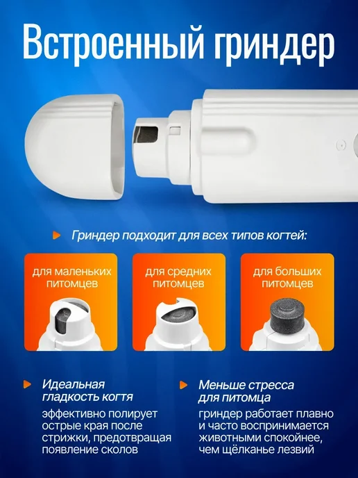 Когтерез для собак, кошек с ограничителем, белый, фото 2