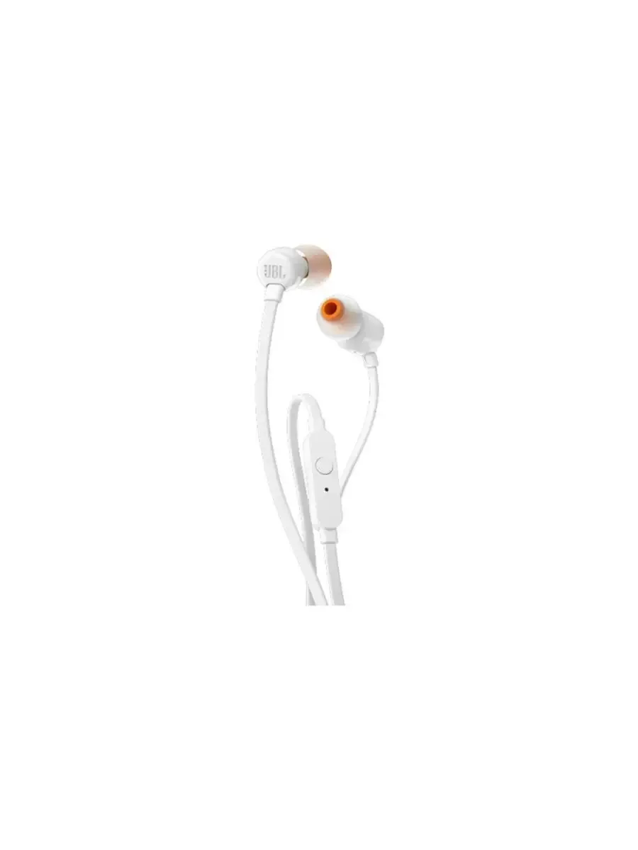JBL Наушники T110 проводные с микрофоном, белый