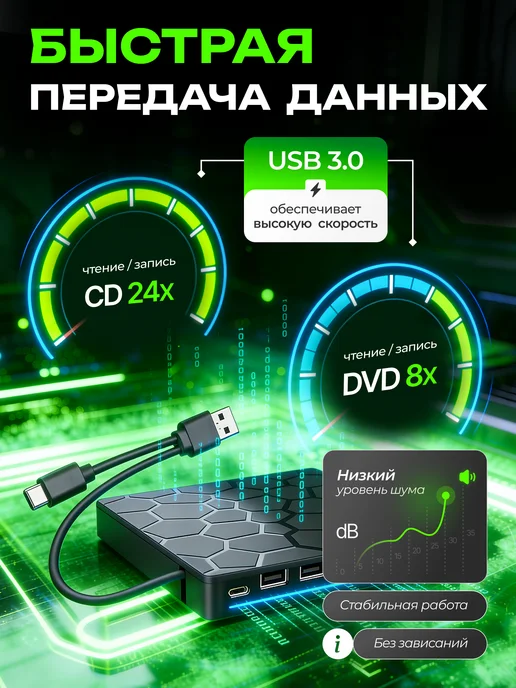 Внешний привод, дисковод для ноутбука, вариант, фото 6