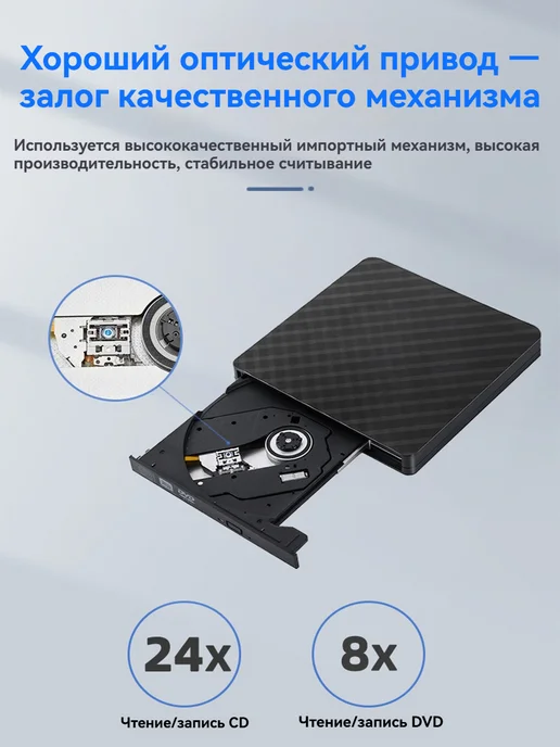 Внешний DVD-RW привод для ноутбука и ПК, вариант, фото 5