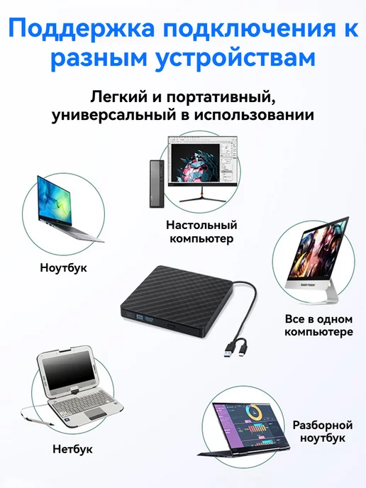дисковод внешний для компьютера, вариант, фото 4