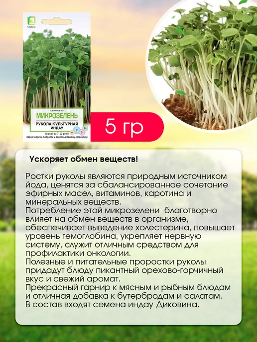 Агрохолдинг ПОИСК Микрозелень набор для выращивания на окне 6 шт, 6 шт, фото 4