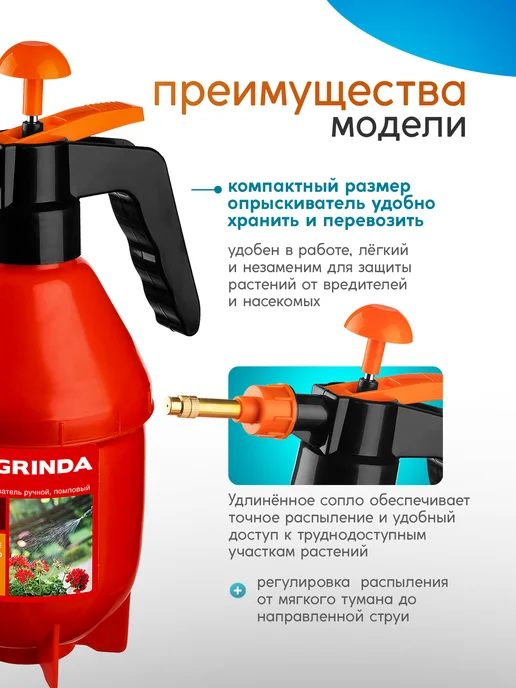 Grinda Опрыскиватель 1 л, PS-1E, 1 л, фото 2