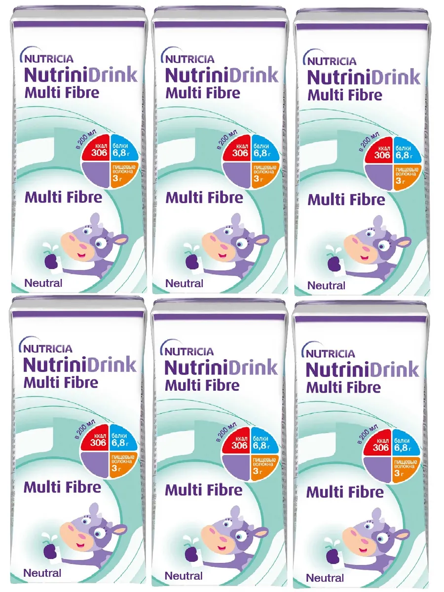 Nutrinidrink с пищевыми волокнами, 200мл (6 шт.)
