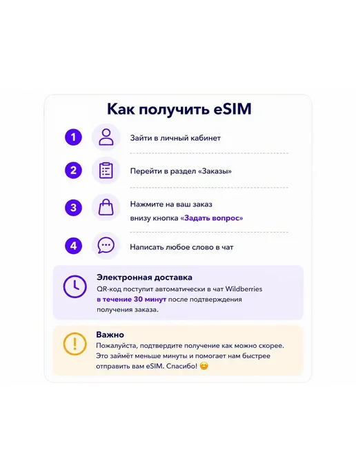 WoW eSIM Египет eSIM-карта Интернет безлимит на 7 дней, 10 ГБ, фото 2