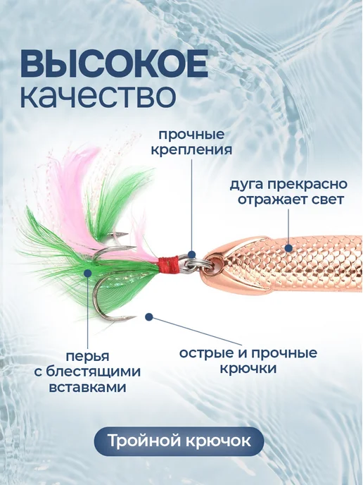 KKStyle Блесна колебалка для рыбалки набор 4 шт, 4 шт, фото 3