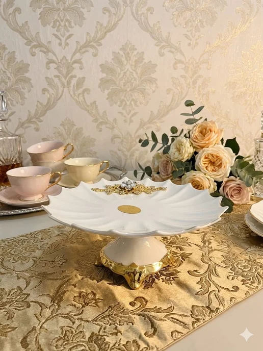ROYAL. ELLA. Katherina. Vallentina Тортовница с брошью, белый, фото 2