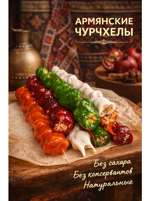 Чурчхела с грецким орехом из Армении 8 шт, 8 шт, фото 2