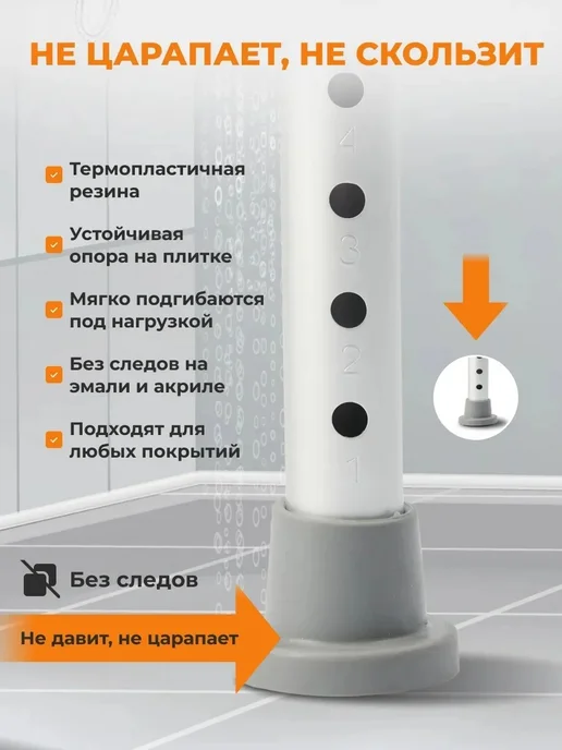 Стул для ванны и душа, белый, фото 8
