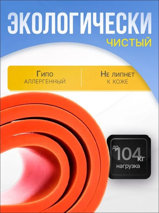 Фитнес-резинка, сопротивление 72–104 кг, 104 кг, фото 2