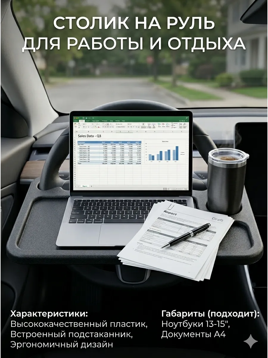 автомобильный столик на руль