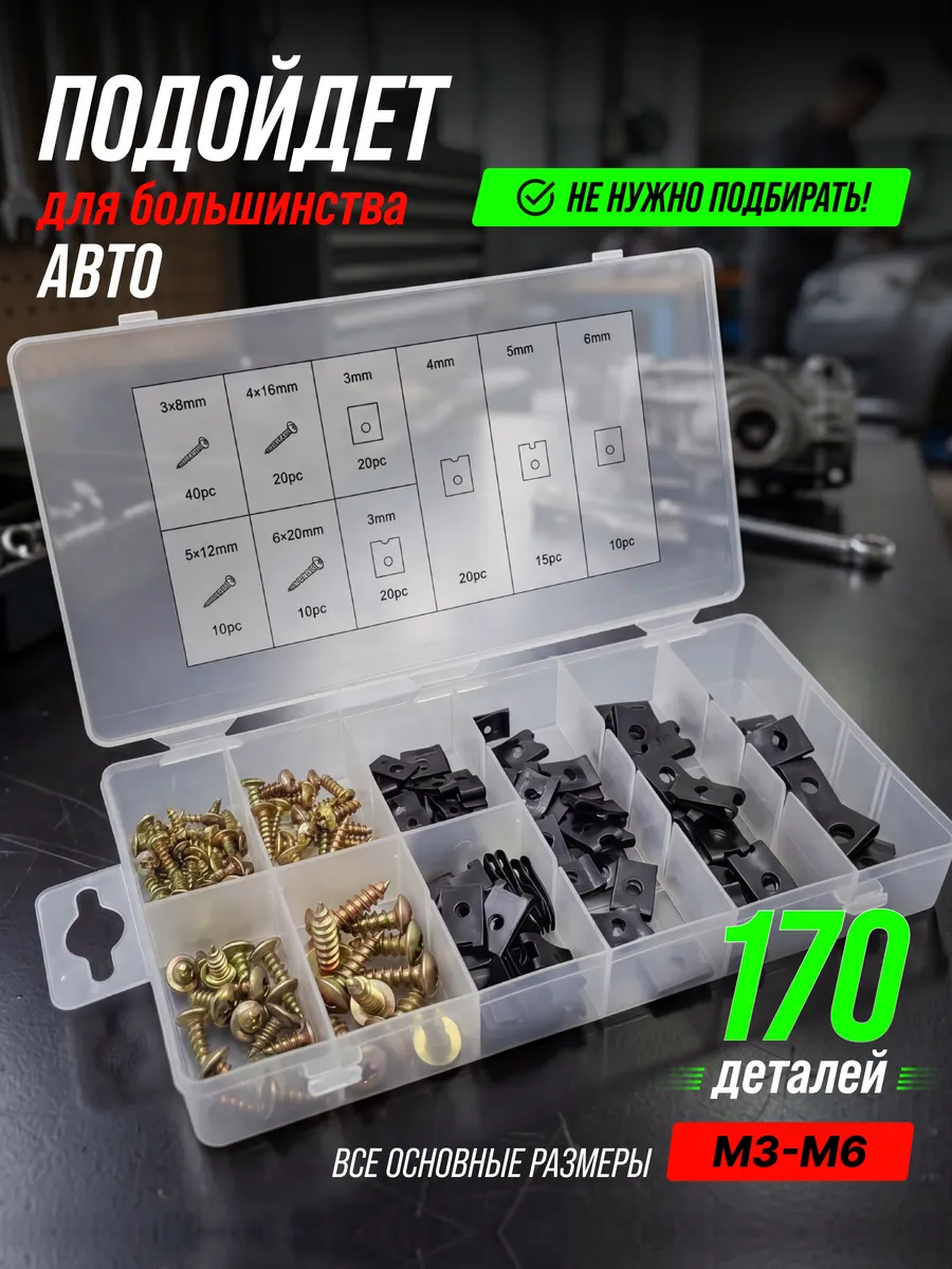 Набор для кузовного ремонта авто 170 шт