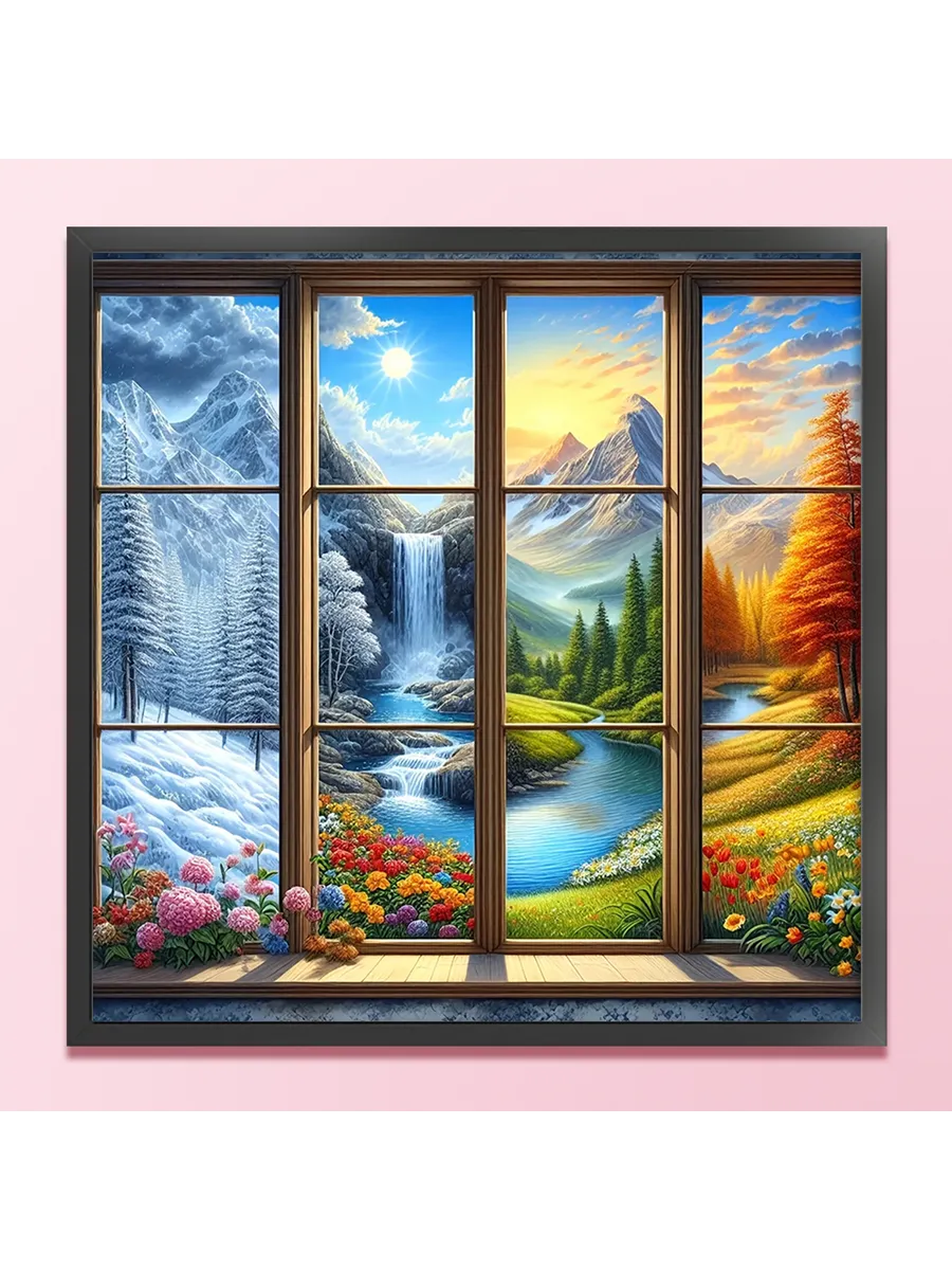 Кросс-стич набор Four Seasons Castle 14CT, 40х40см для интер