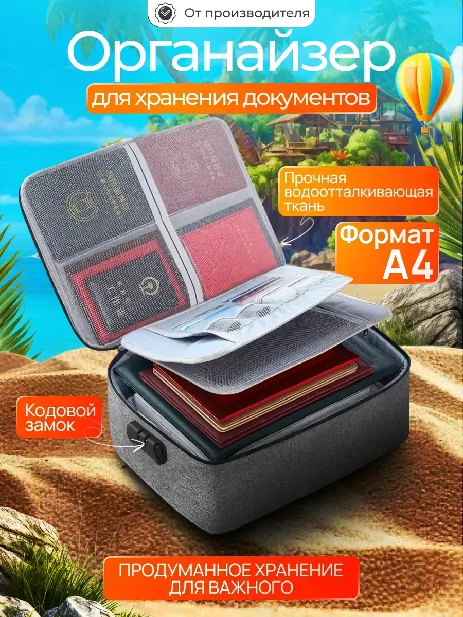 Органайзер для хранения документов А4 + Вешалка складная
