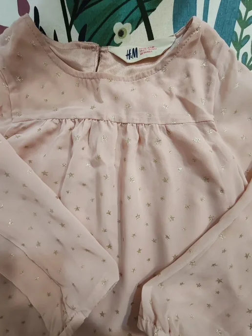 Блузка H&M на девочку р. 104, розовый