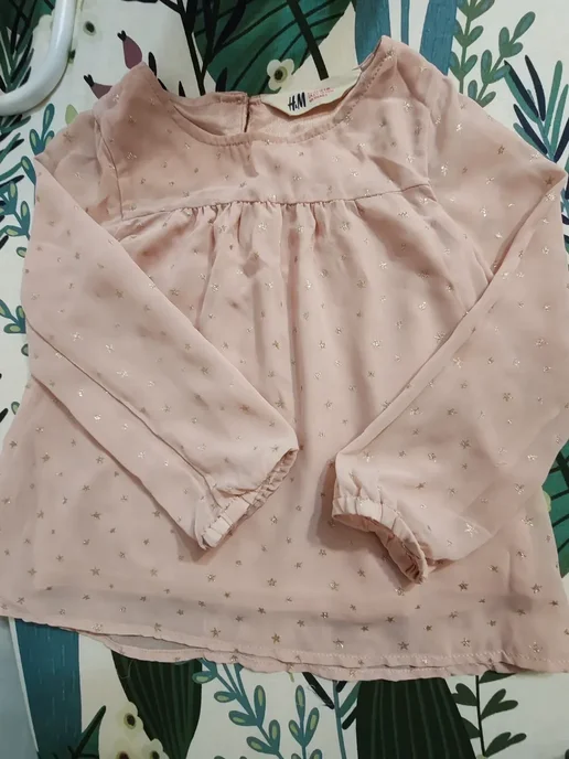 Блузка H&M на девочку р. 104, розовый, фото 5