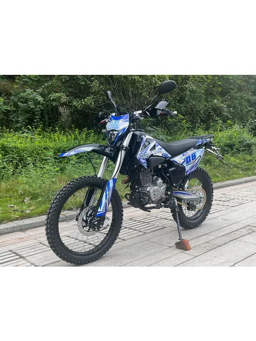 EX-MOTO Мотоцикл Эндуро Кроссовый Besuda 008 300 кубов, синий, фото 4