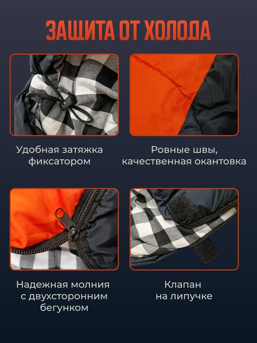 Спальный мешок одеяло туристический 85х210см, 85x210 см, фото 4