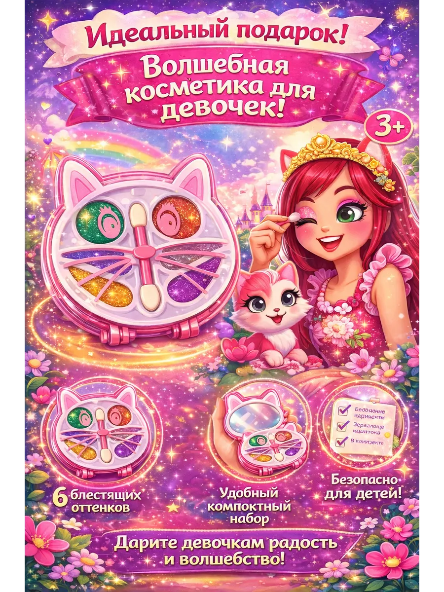 Подарочный набор декоративной косметики для девочек 3+
