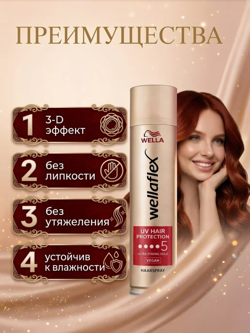WELLAFLEX Лак для волос профессиональный "Защита от УФ лучей" 250 мл, 250 мл, фото 2