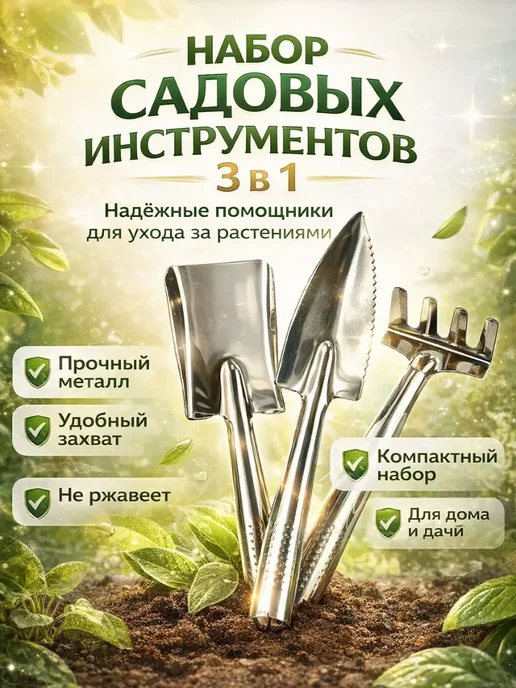 KAMAKA Набор садовых инструментов 3 шт, 3 шт