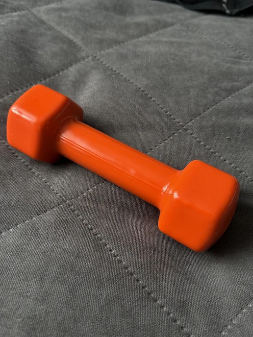 Deus Fitness Гантель виниловая для фитнеса металл 1,5 кг, 1,5 кг