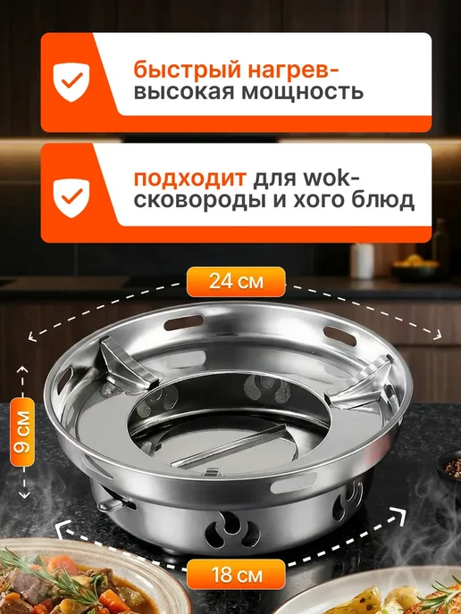 Горелка для сухого горючего, серый, фото 3