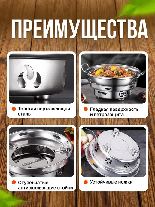 Горелка для сухого горючего, серый, фото 4