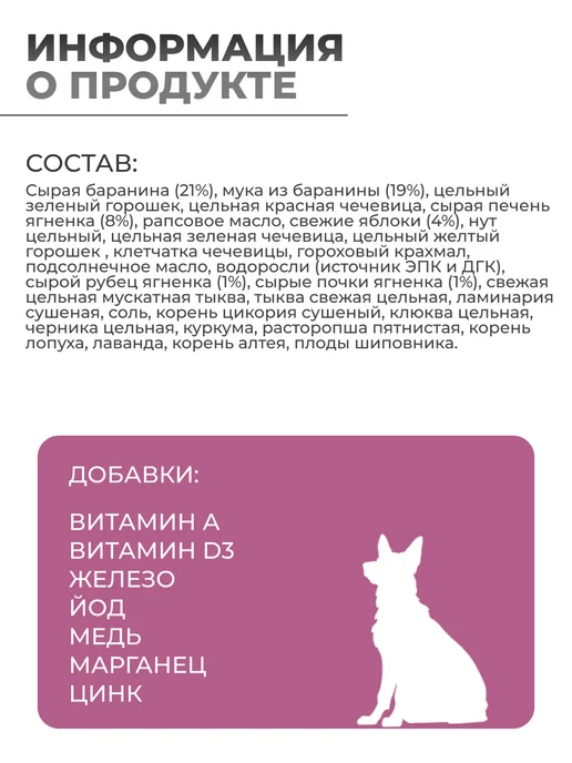 Сухой корм Acana Dog Grassfed для собак, беззерновой, ягненок, 6 кг, фото 3