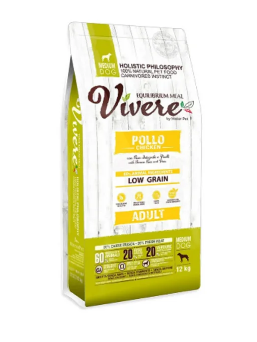 Сухой корм vivere Dog для собак, взрослые, средние, курица, 12 кг, фото 7