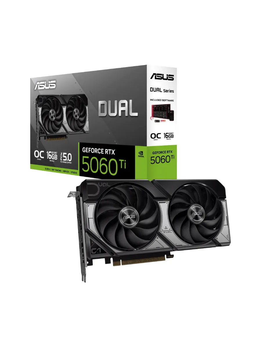 Видеокарта GeForce RTX5060 Ti 16Gb DUAL DUAL-RTX5060TI-O16G Asus 976298570 купить за 92 092 ₽ в интернет‑магазине Wildberries