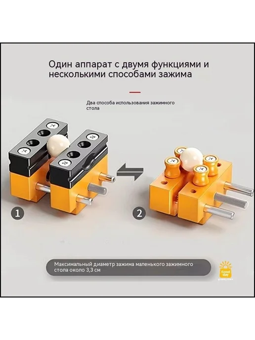 Мини-тиски 60 мм, стальные, с поворотным основанием, вариант, фото 3