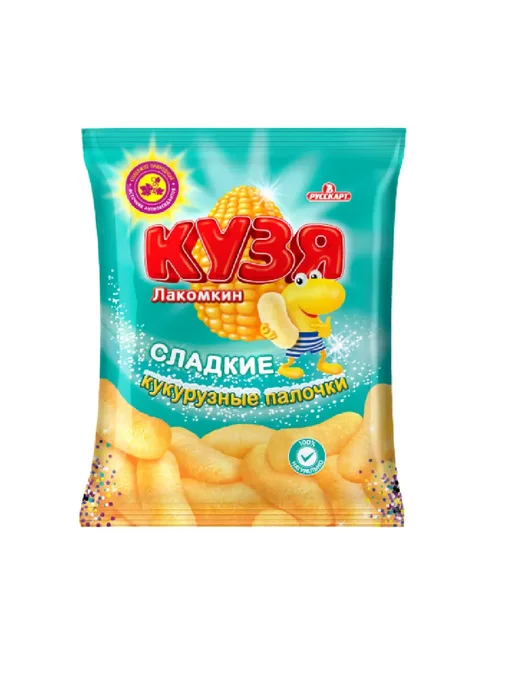 РУССКАРТ Кукурузные палочки Кузя Лакомкин, 100г, 15 шт, 38 г, 30 шт, фото 2